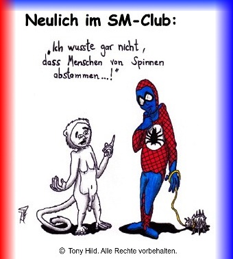 "EIN AFFE KOMMT INS ROTLICHTVIERTEL..." Tja, und so sieht es aus, wenn es zum Evolutionskonflikt kommt... ;)