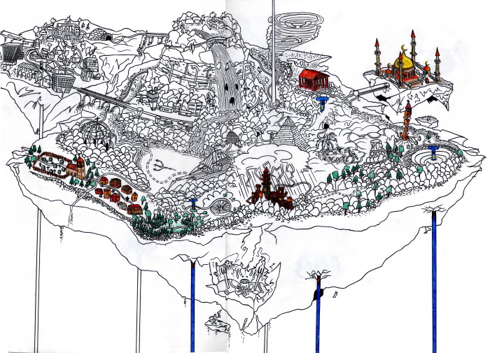 The Flying Isle - Vorstufe DIN A3